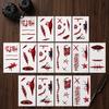 Realistic Scar Wound Decals 30Pcs Halloween Tattoo Stickers, Fake for Long Lasting Wounds Face Body, Waterproof Party Makeup, Easy Apply Remove