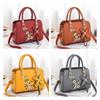 2023 New Fashion Single Shoulder Bag Large Capacity Soft Leather Handbag Embroidered Soft Leather Slant Bag