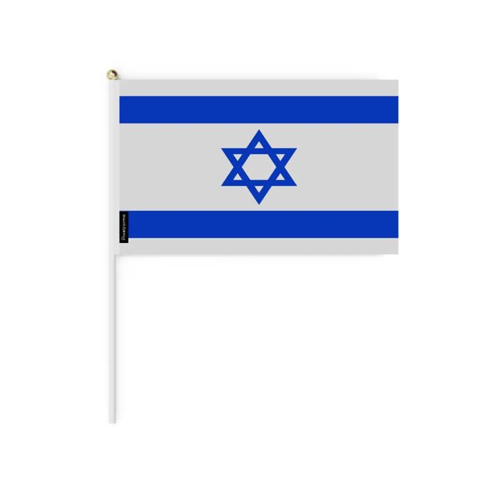 Drapeau Mini - Israël - 20 X 30 Cm - 50 Pièces - Polyester - Léger - Recto/verso