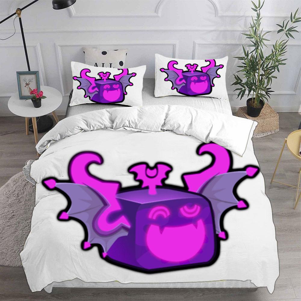 Fashion Game Blox Fruits Bedding Sets Bed Cover Comforter Duvet Cover Pillow Case 2-3 Pieces Sets Kids Adult Bedroom Decoration