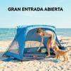 Beach Tent for 2-3 People with Sandbags, Door, Windows, UPF30+ Carrying Bag Pocket Sky Blue