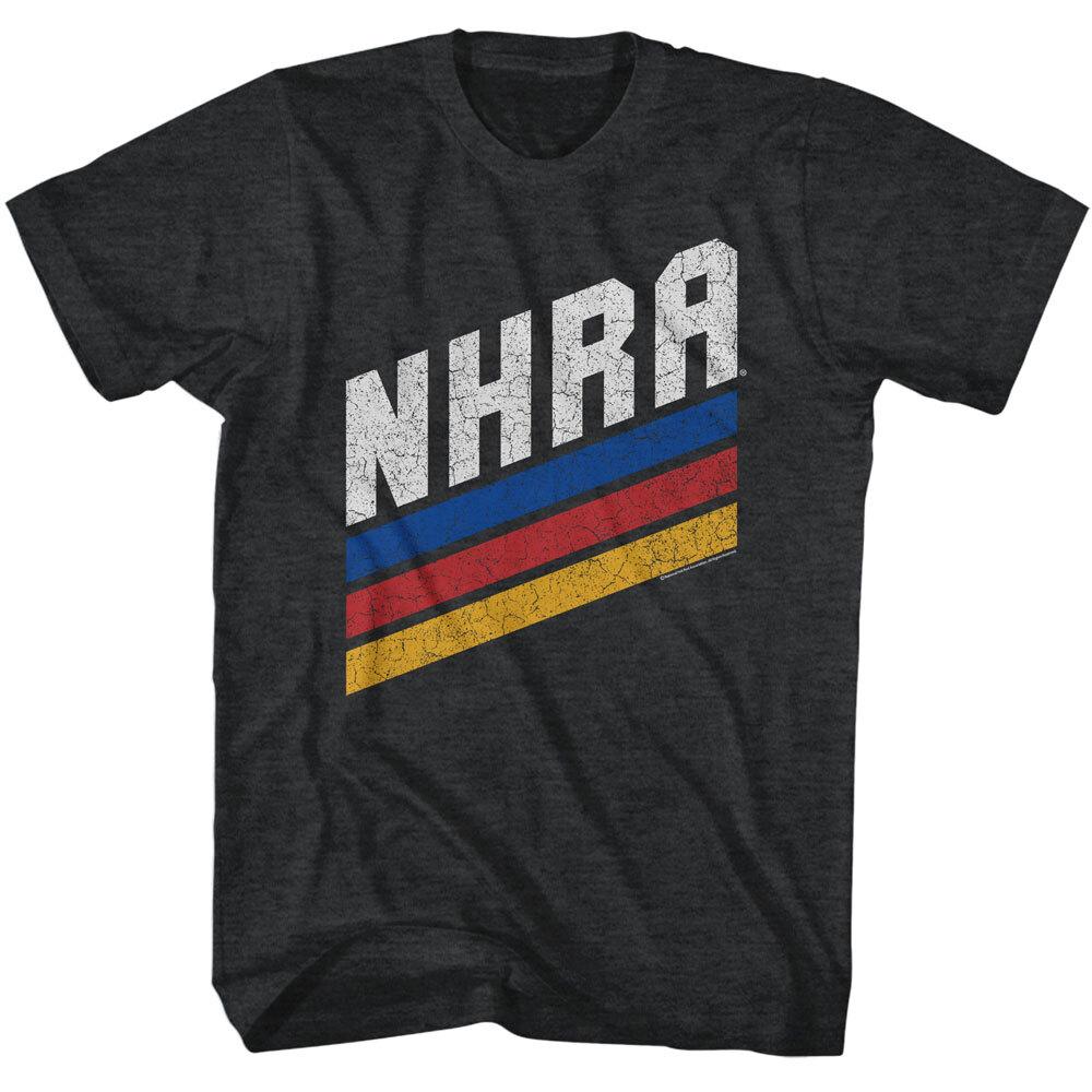 National Hotrod Association NHRA Logo Blue Red Yellow Bars Men T Shirt XXL