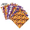 Classic Halloween Elements Stickers 12 Sheets Scrapbook Paper Set, 6x6in Double-Sided Craft Paper, Pumpkin Large Area Ghost Bat Pattern Decorative for