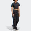Adidas Originals Trefoil Blue Version Crop Tee With Striped Logo Print Women Tops Black IB4548