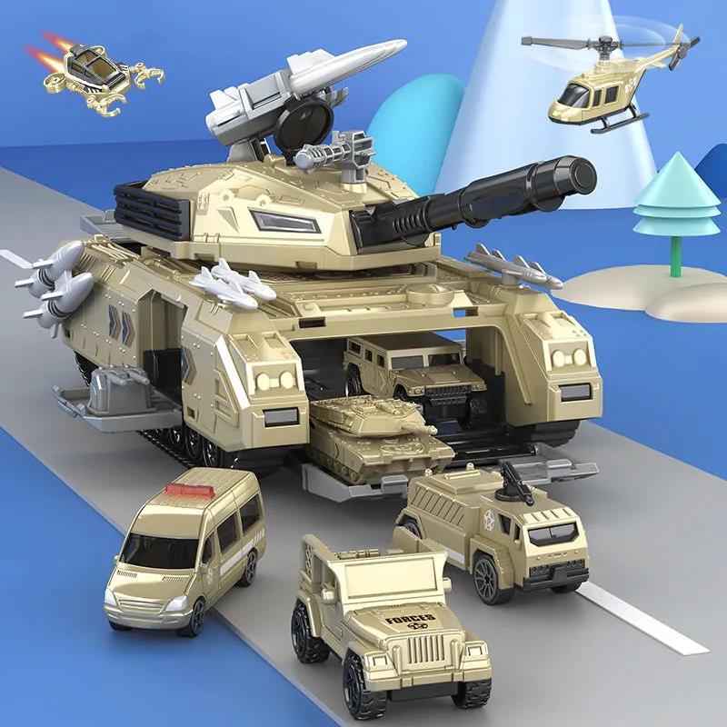 Tank Toy Car War Simulation Military Base Can be Stored Car Airplane Set Boy Children Assembled Educational Model Toys Gift