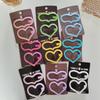 2pc Alloy Big Heart Colorful Cute Sweet Solid Color BB Hairpin HairClips for Women  Hair Accessories Ornament