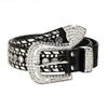 Studded Western Bling Dance [SNOEAKRH] Belt, Rhinestone, Y2K, Style, Black, Glitter, Sequins, Bling, Unisex, Party, (Black)