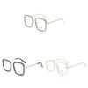 Summer Trendy Flat Glasses With Blue Light Protection And Metal Frame For Fashionable Men And Women