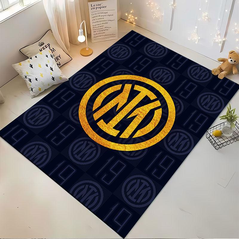 Golden Inter Emblem Carpet suitable as a non-slip mat for the living room or bedroom sofa