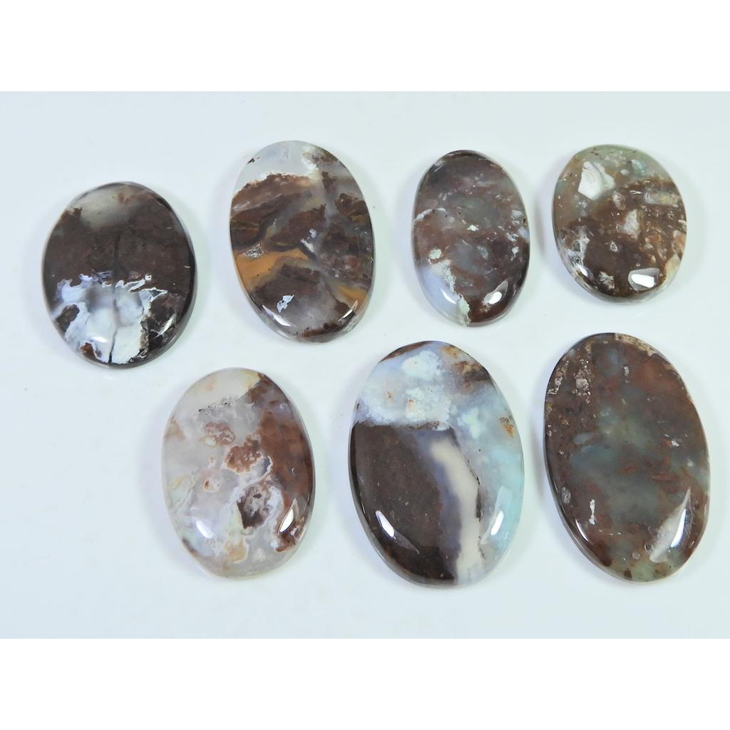284Cts. Natural Chrysoprase Oval Shape Cabachon Loose Gemstone 07 Pcs Lot C-2568