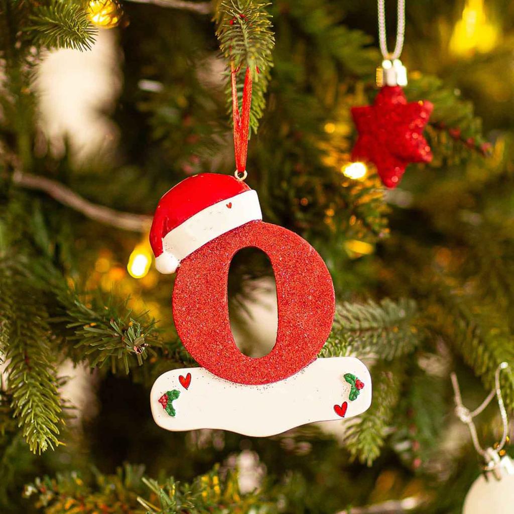 Christmas Tree Decoration Letter Pendant 26 Letters Home Holiday Acrylic Diy Pendant Xmas  New Year Decor Ornament Navidad