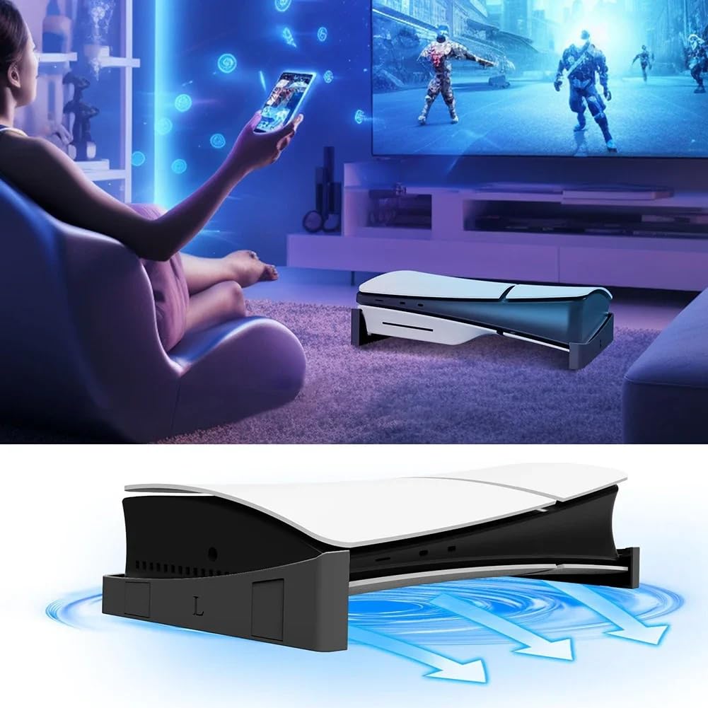 Lateral Placement Protect your precious console with drop prevention and heat PS5 horizontal PS5 PS5 PS5 console horizontal stand for standard and