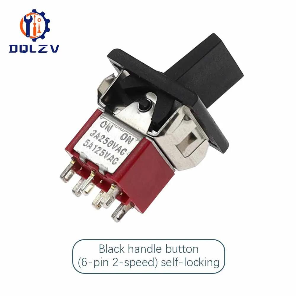 SPDT DPDT Reset Latching Toggle Switch RLS-102 5A 125V 3A 250 AC Mini 3 6PIN ON-ON ON-OFF-ON Rocker Switch Lights Motors