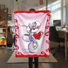 Diddl Cartoon Printed Flannel Blanket, Soft Throw for Bedroom Sofa, Washable, Fan Merchandise, Great Gift.