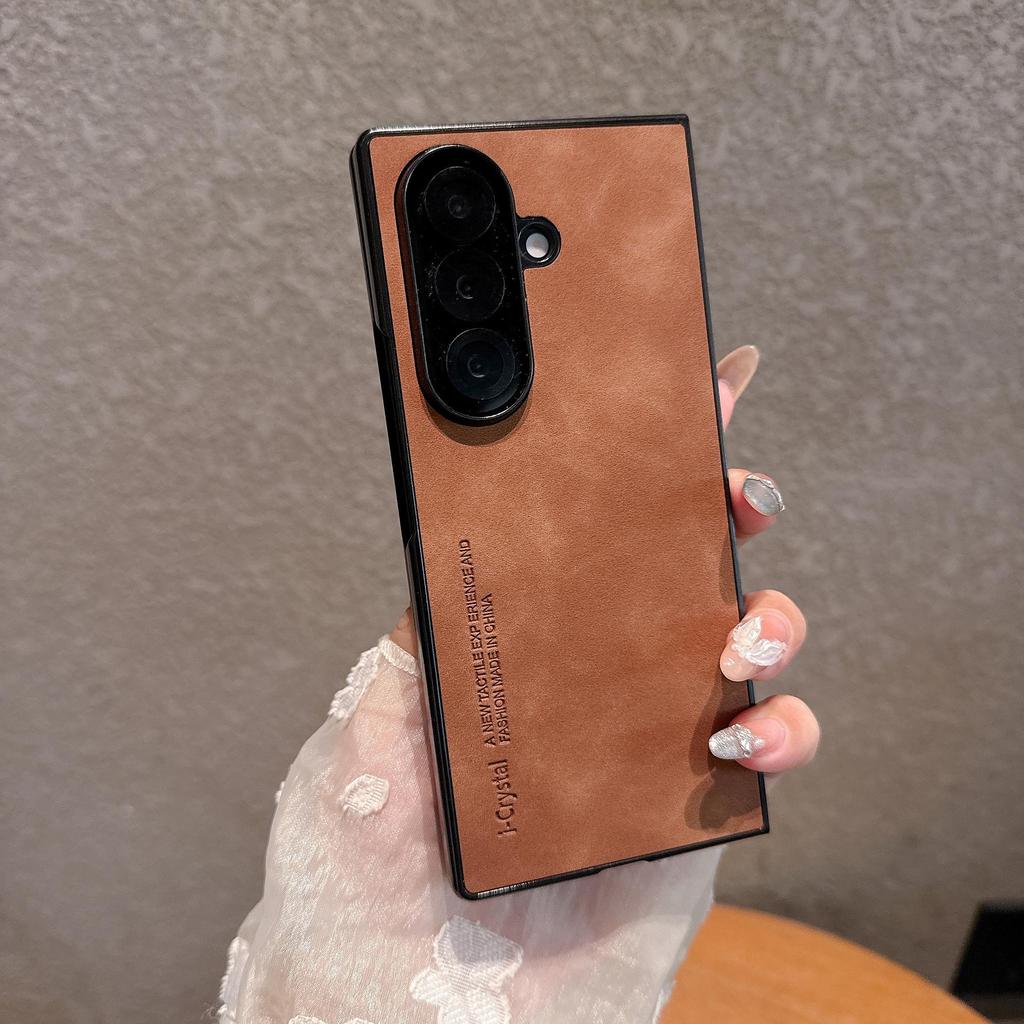 Samsung Z Fold7 Sheepskin Flip Case: Luxurious, Heat-Dissipating, Skin-Friendly, Anti-Fall Protection