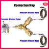 Tee Spliter Adapter With 3/8 Inch Quick Release Connector For High Pressure Washer
