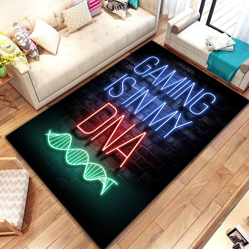 Game Console Symbols Cards Game Rug Teen Kawaii Living Room Bedroom Anime Carpet Children's Aesthetic Room Decor Furry Mat