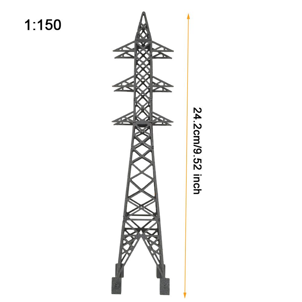 1:150/1:Модель высоковольтной опоры ЛЭП в масштабе 200, башня для передачи электроэнергии из АБС-пластика, для железнодорожного макета, песочного стола, сборные игрушки, 1 шт.