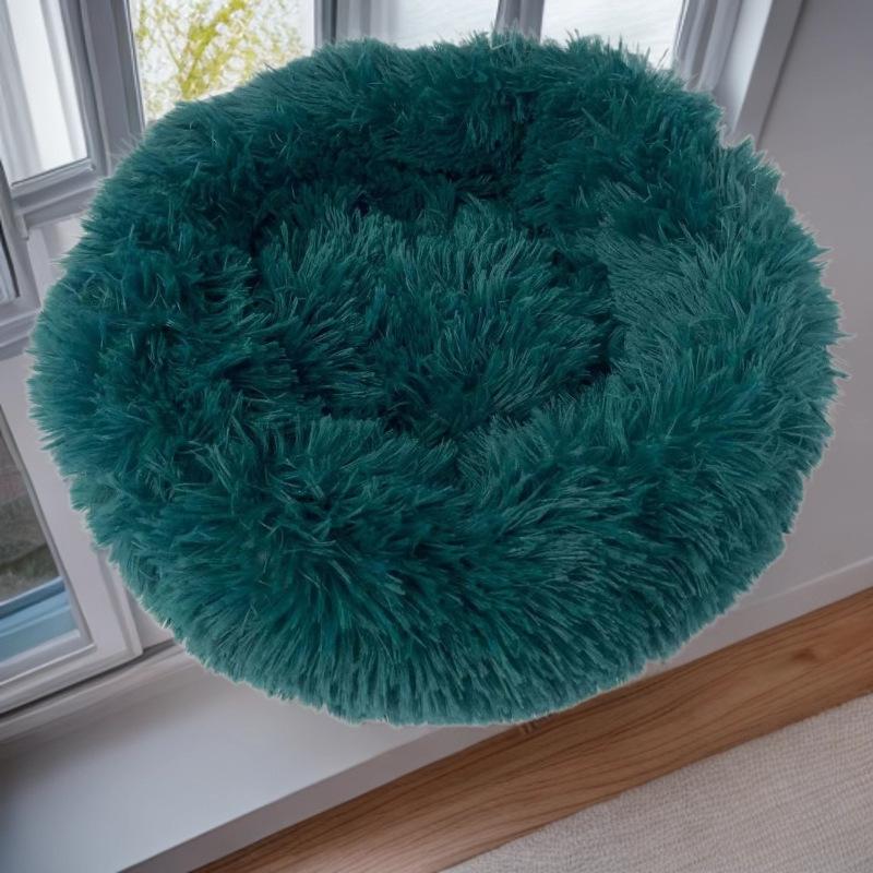 

Plush Winter Warm Pet Bed Pad for Dogs and Cats - Round, Thick, Deep Sleep Cushion for All Sizes 40CM Diameter