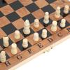 Wooden Box Chess Chessboard Checkers 3 in 1 Checkerboard with Chessman