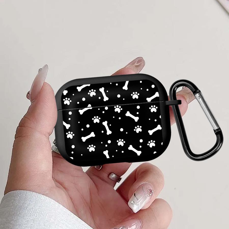 Kopfhörer Hüllen Abdeckung Hülle Für Airpods 3 2 Pro Pro2 1 Pro3 4 Schwarz Knochen