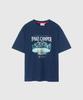 FAKE CAMPER Camping Graphic Fishing Short Sleeve T-Shirt [Navy]