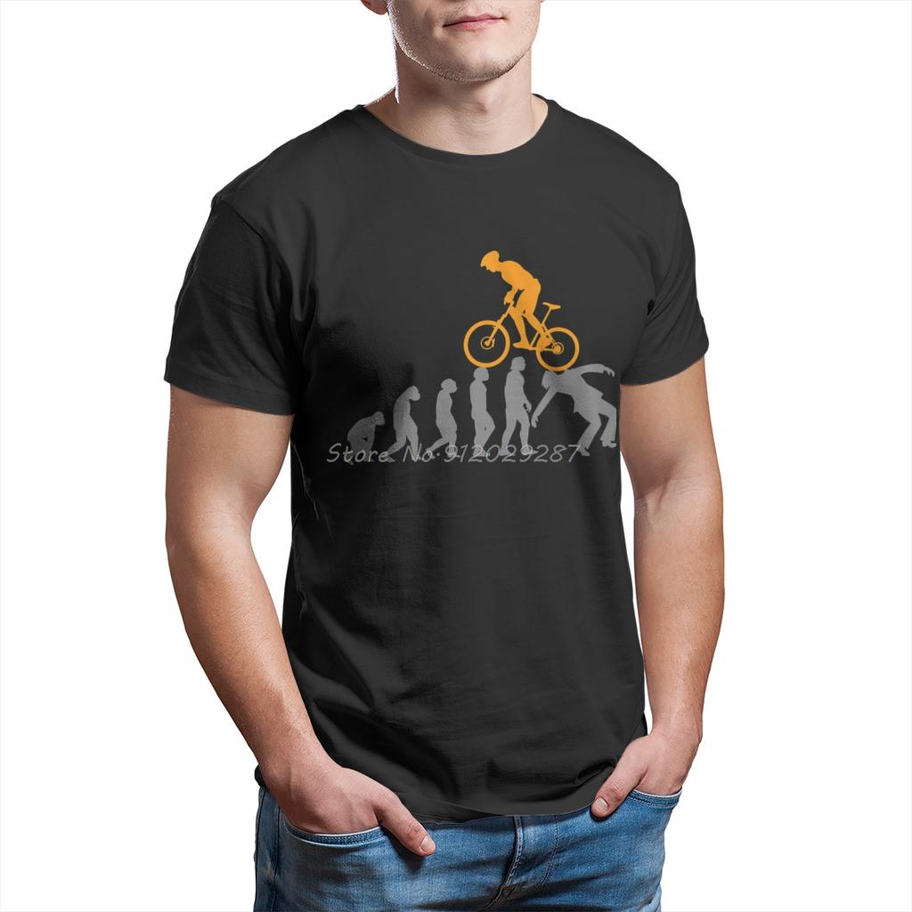 MTB Evolution Bike Mountain Accessories Bicycle Sport  T Shirt Men T Shirt Summer  Cotton Tshirt Tees Streetwear Harajuku