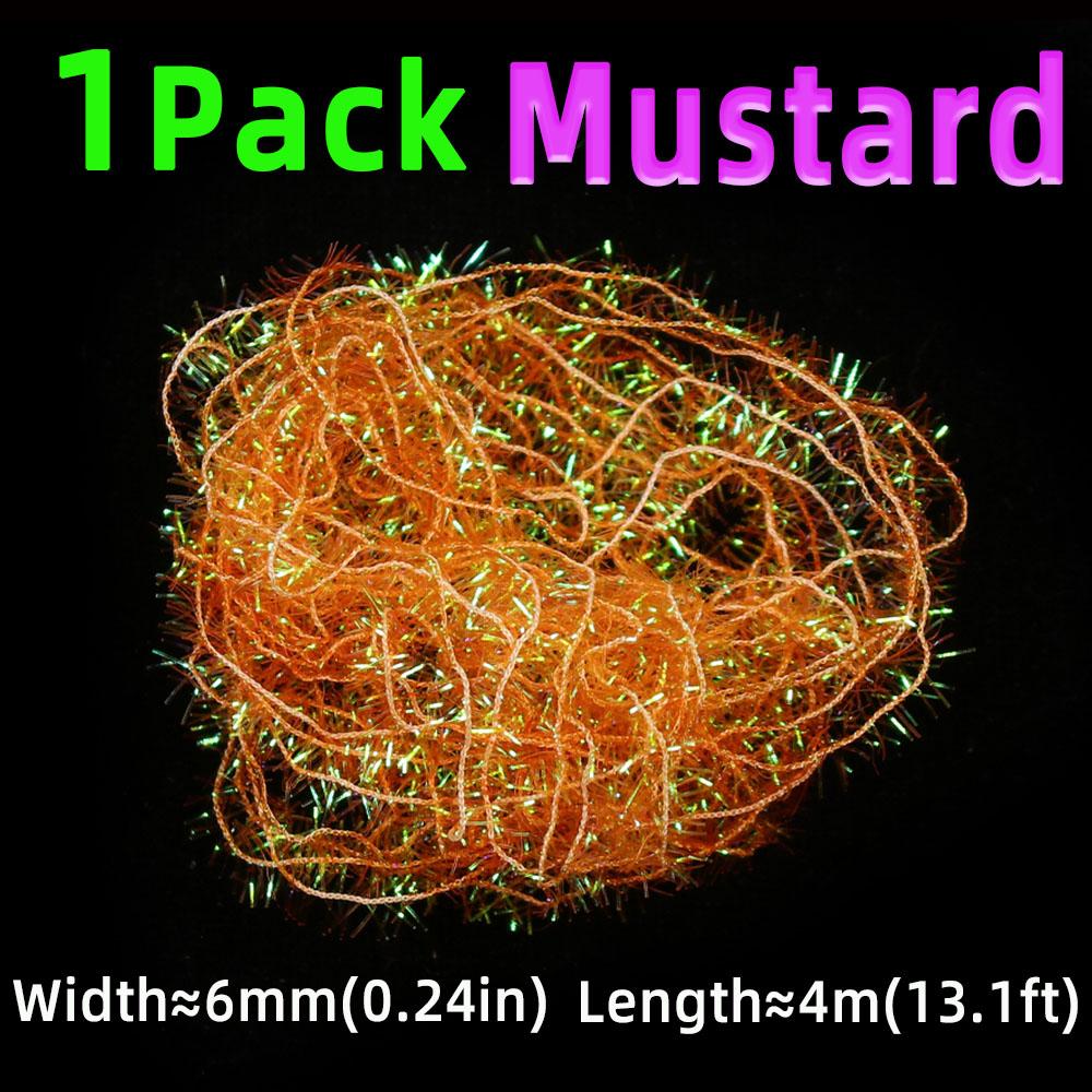 

4 м/упаковка 6 мм мушки для вязания мушек из тонкого жемчужного кактуса, синель, новый материал, плоский искусственный шелк, синель для более тонких тел, приманка для хищника, гольяна, краппи