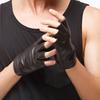 [Nappaglo] Men's Short Genuine Leather Sheepskin Fingerless Gloves for Summer, Spring, and Autumn - Suitable for Commuting, School, Sports, Driving, a