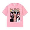 90s Retro Damon Salvatore Graphic T Shirt Unisex Harajuku Fashion Cotton Short Sleeve Tshirts Y2k Unisexs Gothic Clothing TShirt