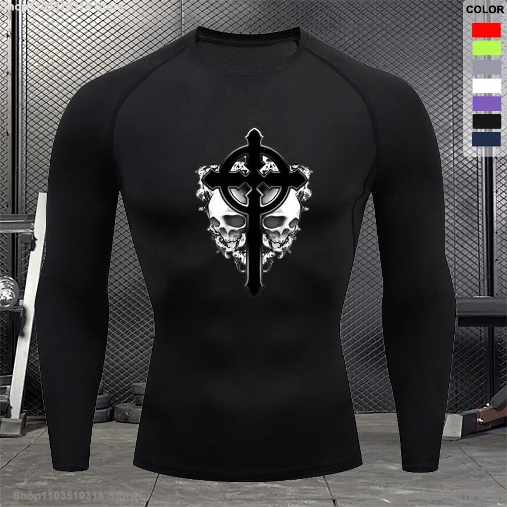 Bodybuilding Gym Outdoor Running Compression T-shirt Men's Summer Tight Breathable Short-sleeved Sports Quick-drying Top S-3XL