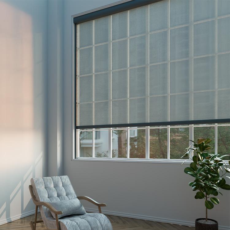 Outdoor Wholesale Custom Outdoor Windproof Zip Track Electric Motorized Roller Blinds