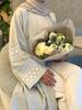 Elegant Embroidered Cardigan Robe Abaya Dress for Women - Dubai Turkey Middle East