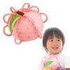 Shaol Ring Ball 0 Peach Good Toy 2022 Award Educational Toy for Strollers and Gentle Bell First Baby Soothing To Touch Fabric S11025 Bell-Attached