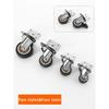 4pcs L-shaped Furniture Casters Wheels Soft Rubber Swivel Caster Quite Roller Wheels for Trolley Baby Crib Bed Wheels Accessory