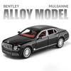 1/24 Bentley Mulsanne Alloy Car Diecasts & Toy Vehicles Car Model Sound and Light Pull Back Car Toys for Kids Gifts