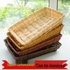 Rattan Wicker Storage & Fruit Basket - Willow Bamboo, Supermarket Steamed Bun & Snack Box, Kindergarten Bamboo Woven Plate