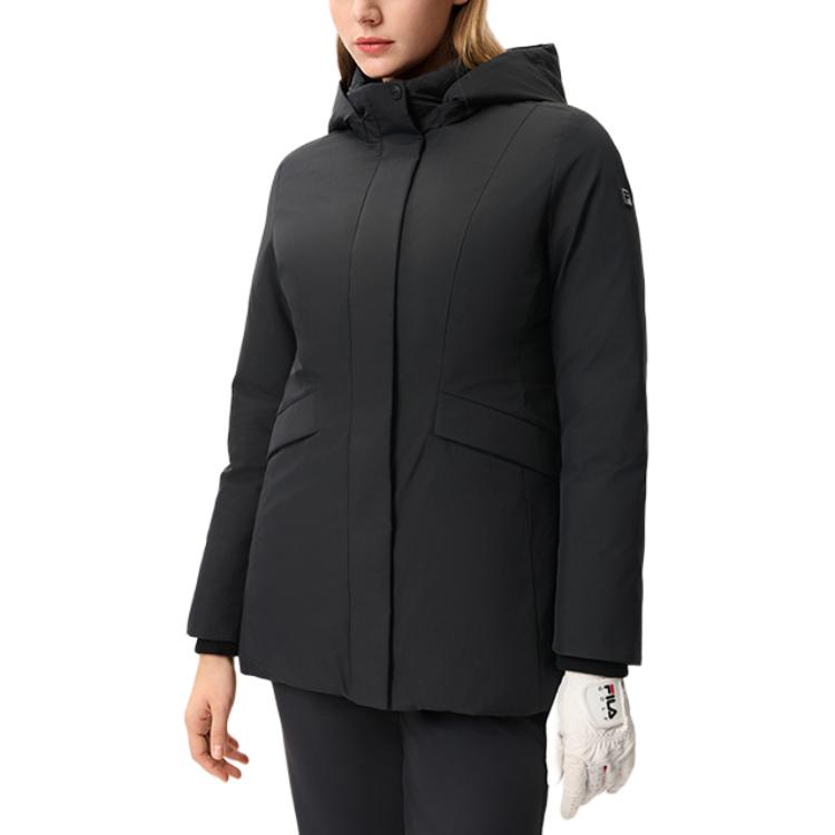 FILA Comfortable Fashionable Versatile Warm Down Jacket Women Outerwear Black A11W515907F-BK