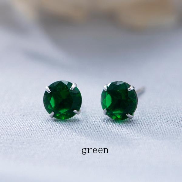 100% 925 Silber Steckerohrring für Damen Mädchen Geschenk Bunter Zirkonia Kristall Schmuck Klein Exquisit