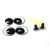 10x Natural Looking Doll Eye Plastic Flat Eyes With Screw Back for Craft Figure Doll And Model Making Accessories