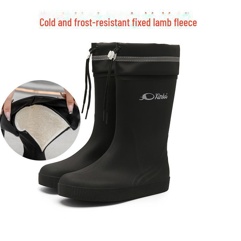 Trendige Damen- & Herren-Halbrohr-Wasserdichte Rutschfeste Regenstiefel - Verschleißfeste Gummischuhe für Arbeit & Autowäsche