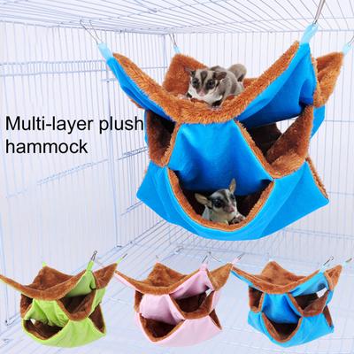 3 Lagen Dick Plüsch Warmes Bett Ratten Hängematte Hängendes Nest Hamster Schlafsack Haus
