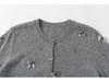 100% Pure Cashmere Loose Sequin-Beaded Sweater Coat - Women's Autumn Long-Sleeve Top
