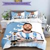 Messi Argentina Football Legend Print 3Pcs Bedding Setduvet Cover With 2 Bedropillowcase Home Birthday Gift