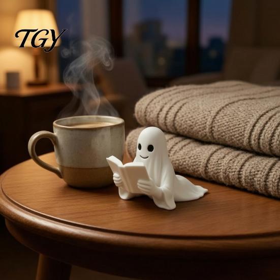 3D Printed Page Marker Ghost Reading Book Bookmark, Halloween Marker, Cute Bookmark Lightweight PLA Clip for Students And Office Supplies Funny