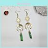 Quartz Crystal Moon And Sun Earrings In Alloy With Electroplated Finish For Stylish Men And Women
