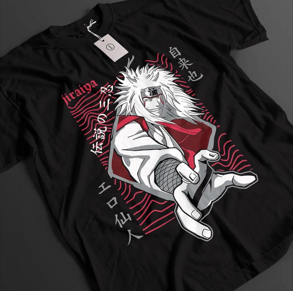 Narutos New Jiraiya Tsunade Orochimaru Anime Printed Tshirt for Unisexs Summer Loose Casual Breathable Short Sleeved Family Wear