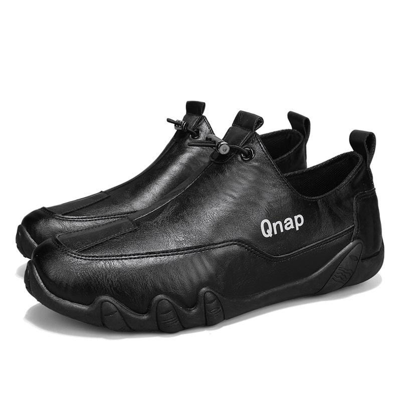 

Luxury Round Toe Men Ankle Boots Light Slip on Walking Shoes New Casual Shoes for Men Outdoor Comfor Men High Top Sneakers 39