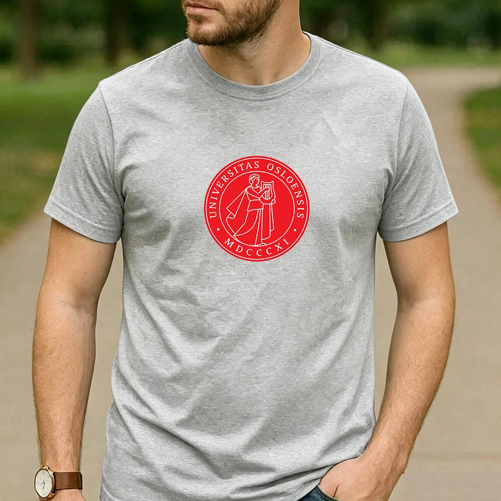 Vintage Retro University of Oslo Logo Cotton Graphic T Shirt Unisex Short Sleeve Alumni Graduate Holiday Birthday Gift Top