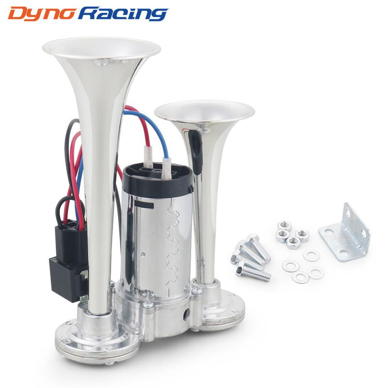 12V 600dB Super Loud Dual Horn Speakers Dual Electric Air Horn Kit With Compressor for Vehicle, Car, Truck, and Bat